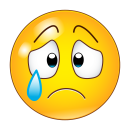 Weinend mit großen Augen – Smile Aufkleber...