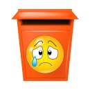 Weinend mit großen Augen – Smile Aufkleber für jede Oberfläche (20 x 20 cm)