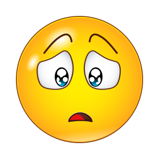 Trauriger Aufkleber mit Tränen – Wetterfest und Vielseitig