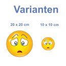 Trauriger Aufkleber mit Tränen – Wetterfest und Vielseitig