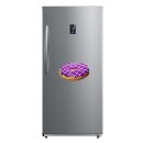 Donut Kuchen Aufkleber – wetterfester Comic-Sticker mit lila Zuckerguss