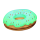 Kuchen Aufkleber Donut – wetterfester Comic-Sticker mit blauer Glasur