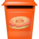 Aufkleber Donut orange mit Streusel Sticker Autoaufkleber Motorradhelm Dekoration Wohnwagen Heckscheibenaufkleber Car Set wetterfest