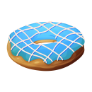 Kuchen Aufkleber – blauer Donut Comic-Sticker,...