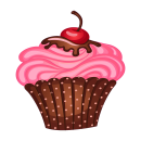 Kuchen Aufkleber – Cupcake Sticker im Comic-Stil,...