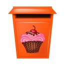 Kuchen Aufkleber – Cupcake Sticker im Comic-Stil, wetterfest & UV-beständig