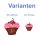Kuchen Aufkleber – Cupcake Sticker im Comic-Stil, wetterfest & UV-beständig