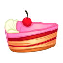 Kuchen Aufkleber – Comic-Stil Tortenstück...