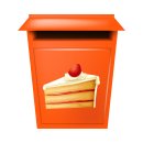 Kuchen Aufkleber – Comic-Sticker mit Erdbeertorte, wetterfest & UV-beständig