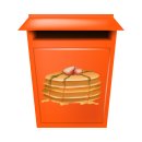 Kuchen Aufkleber – Pancake Sticker im Comic-Stil, wetterfest & UV-beständig