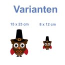 Fun Aufkleber – Lustige Eule mit Zylinder als...