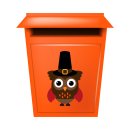 Fun Aufkleber – Lustige Eule mit Zylinder als wetterfester Sticker