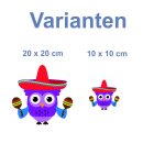 Lustiger Eulen Fun Aufkleber – Mexikanische Eule...
