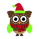 Winter Eule Fun Aufkleber – lustiger Sticker mit...