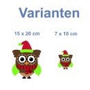 Winter Eule Fun Aufkleber – lustiger Sticker mit...