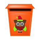 Winter Eule Fun Aufkleber – lustiger Sticker mit Schal & Mütze für Auto & Co.