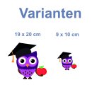 Lila Eule Absolvent Aufkleber – witziger Fun...