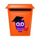 Lila Eule Absolvent Aufkleber – witziger Fun Sticker für Auto & Co.