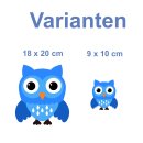 Blaue Eule Fun Aufkleber – süßer,...