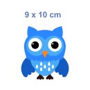 Blaue Eule Fun Aufkleber – süßer, wetterfester Sticker für Auto & Co. (9 x 10 cm)