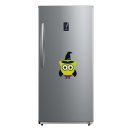 Grüne Eule Hexe Aufkleber – lustiger Fun Sticker mit Hexenhut