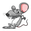 Fun Aufkleber: lustige Maus – süßer...