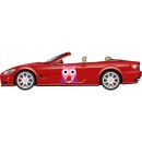 Aufkleber Sticker rosa Eule mit Herz im Schnabel birdsticker lustig coole Sticker für Kinder selbstklebend Autoaufkleber Bild Dekoration Set Car 9 x 10 cm