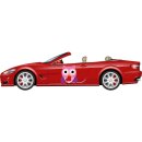 Aufkleber Sticker rosa Eule mit Herz im Schnabel birdsticker lustig coole Sticker für Kinder selbstklebend Autoaufkleber Bild Deko Set Car 18 x 20 cm