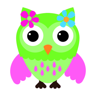 Grüne Eule Fun Aufkleber – bunter Sticker für Auto, Fenster & mehr (18 x 20 cm)