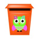 Grüne Eule Fun Aufkleber – bunter Sticker für Auto, Fenster & mehr (18 x 20 cm)