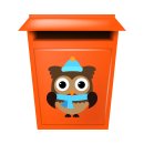 Fun Aufkleber – Braune Eule mit Mütze & Schal Sticker für Auto & Co. (17 x 20 cm)