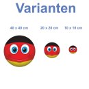 Deutschland Smile Aufkleber – wetterfest und vielseitig einsetzbar (10 x 10 cm)