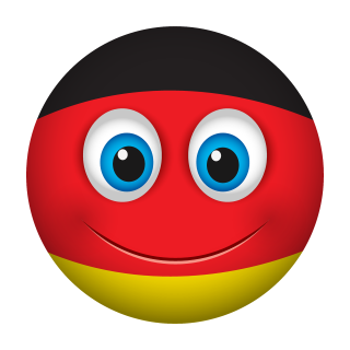 Deutschland Smile Aufkleber – wetterfest und vielseitig einsetzbar (20 x 20 cm)