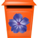 Aufkleber Sticker Petunie blau Blume selbstklebend Autoaufkleber Blumenwiese Album Dekoration Set Car Caravan Wohnwagen wetterfest