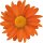 Aufkleber Sticker Gerbera orange Blume selbstklebend Autoaufkleber Blumenwiese Album Dekoration Set Car Caravan Wohnwagen wetterfest