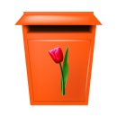 Rote Tulpe Aufkleber – Wetterfester Sticker für Fenster & Auto