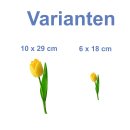 Gelbe Tulpe Aufkleber – Wetterfester Blumen-Sticker...