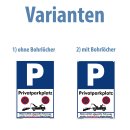 Privatparkplatz Schild – robustes Parkplatzschild für Privatgrundstücke (20 x 30 cm mit Bohrlöchern)