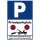 Schild Kunststoff  - Privatparkplatz - Privat bitte freihalten Parken verboten Schild Privatgrundstück  20 x 30 cm mit Bohrlöchern