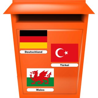 Namensaufkleber fürs Auto - Deutschland Flaggen Aufkleber Fahrer, Beifahrer  & Sticker - 2 Stück Set