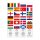 Aufkleber Sticker Set mit 24 Fahnen Europameisterschaft EM 2021 Autoaufkleber Europa Länder Flaggen Fußball