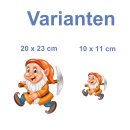 Lustiger Gartenzwerg Aufkleber – wetterfester Smile...