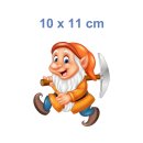 Lustiger Gartenzwerg Aufkleber – wetterfester Smile Sticker für Garten & Co. (10 x 11 cm)