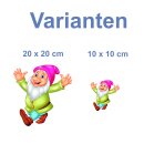 Smile Aufkleber – Lustiger Gartenzwerg Sticker...