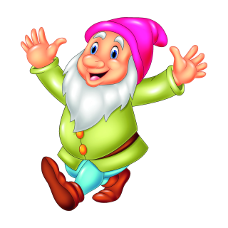 Smile Aufkleber – Lustiger Gartenzwerg Sticker für Garten & Co. (10 x 10 cm)