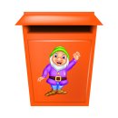 Lustiger Gartenzwerg Aufkleber – Smile Sticker für Garten & Fenster (10 x 11 cm)