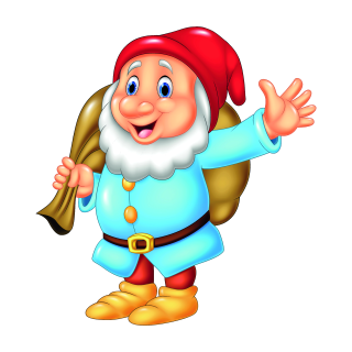 Smile Aufkleber – Lustiger Gartenzwerg Sticker, wetterfest & UV-beständig (10 x 10 cm)