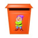 Lustiger Gartenzwerg Aufkleber – moderner Wichtel Sticker für Garten & Co. (7  x 12 cm)