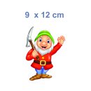 Smile Aufkleber – lustiger Gartenzwerg Sticker, wetterfest & modern (9  x 12 cm)