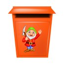 Smile Aufkleber – lustiger Gartenzwerg Sticker, wetterfest & modern (9  x 12 cm)